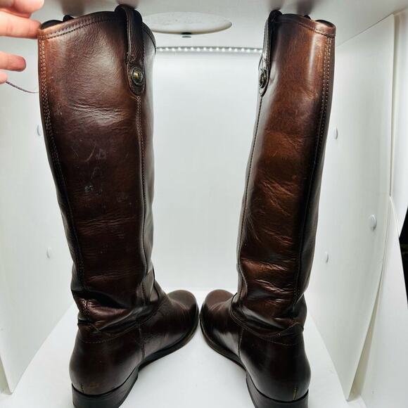 Vintage Frye Melissa Button Cognac Tall Riding Boots size 7 - Picture 9 of 11